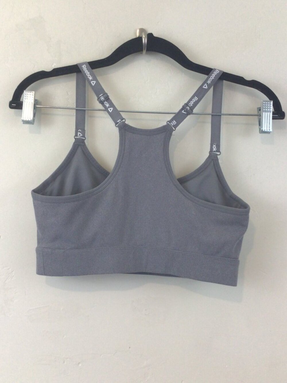3/$10💕 Reebok Gray Racer Back Sports Bra - Picture 3 of 3